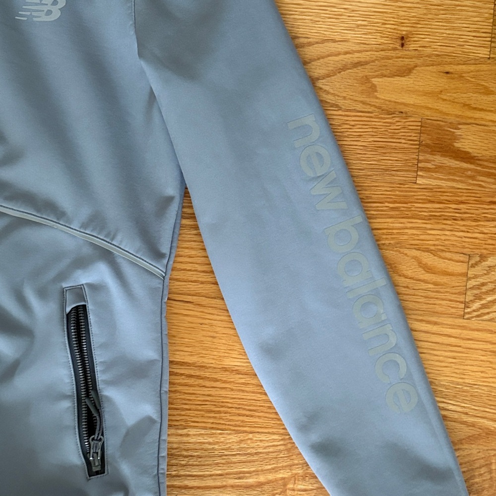 New Balance Light Gray Softshell Lined Hooded Jac… - image 6